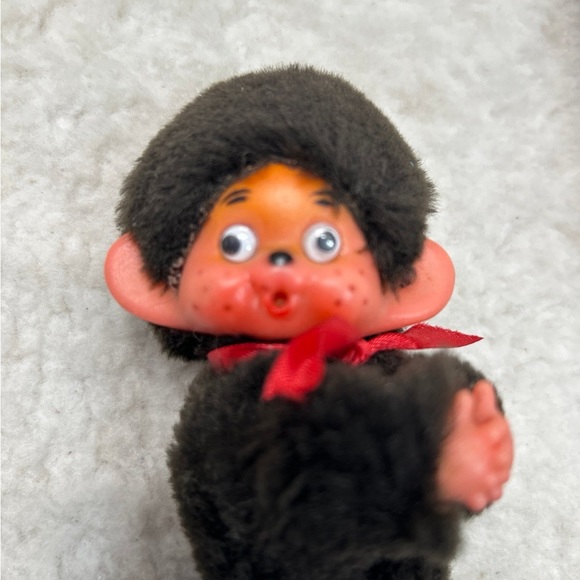 Monchichi Vtg monkey hugger clip 6" googley eyes Atlanta Gerber Novelty - Picture 12 of 12